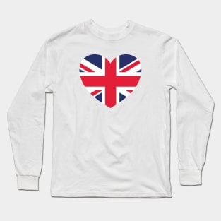 British Union Flag Heart Long Sleeve T-Shirt